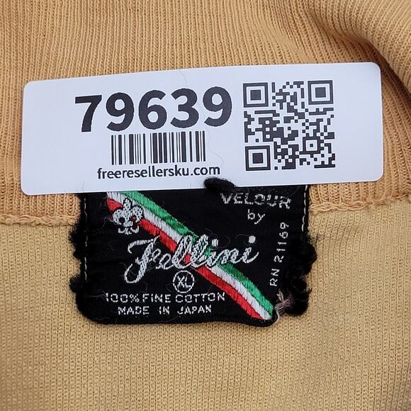 Vintage 80s MOD Velour 1/4 Zip Sweater Womens XL 23x23 Boxy - Picture 7 of 10